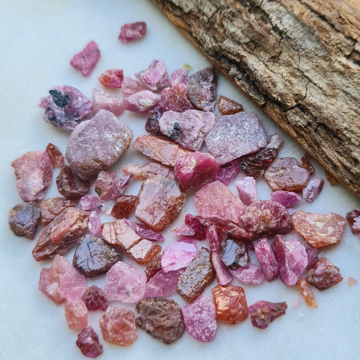 100ct Capstone Ruby Rough Parcels . Lawson Gems . Gemstone Rough